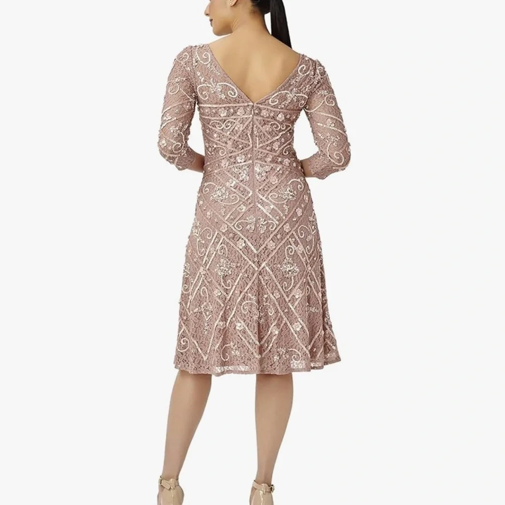 Adrianna Papell Women's Beaded Fit and Flare Dress dress cocktail wedding dress